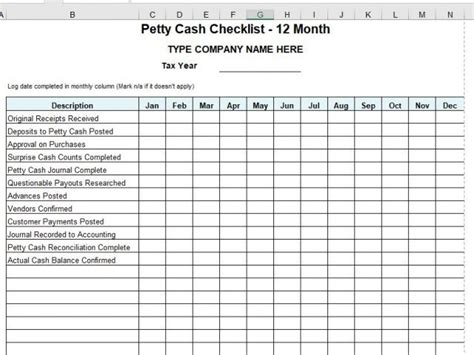 Cash Advance Checklist